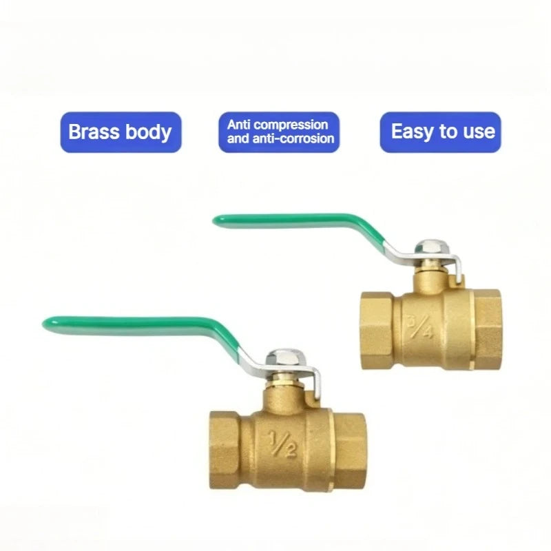 Brass Mini Ball Valve 1/2" 3/4"1inch BSP Type 216 Air Compressor Water Gas Oil Shut Off Valve Thicken Threaded Male To Female Oasis Select