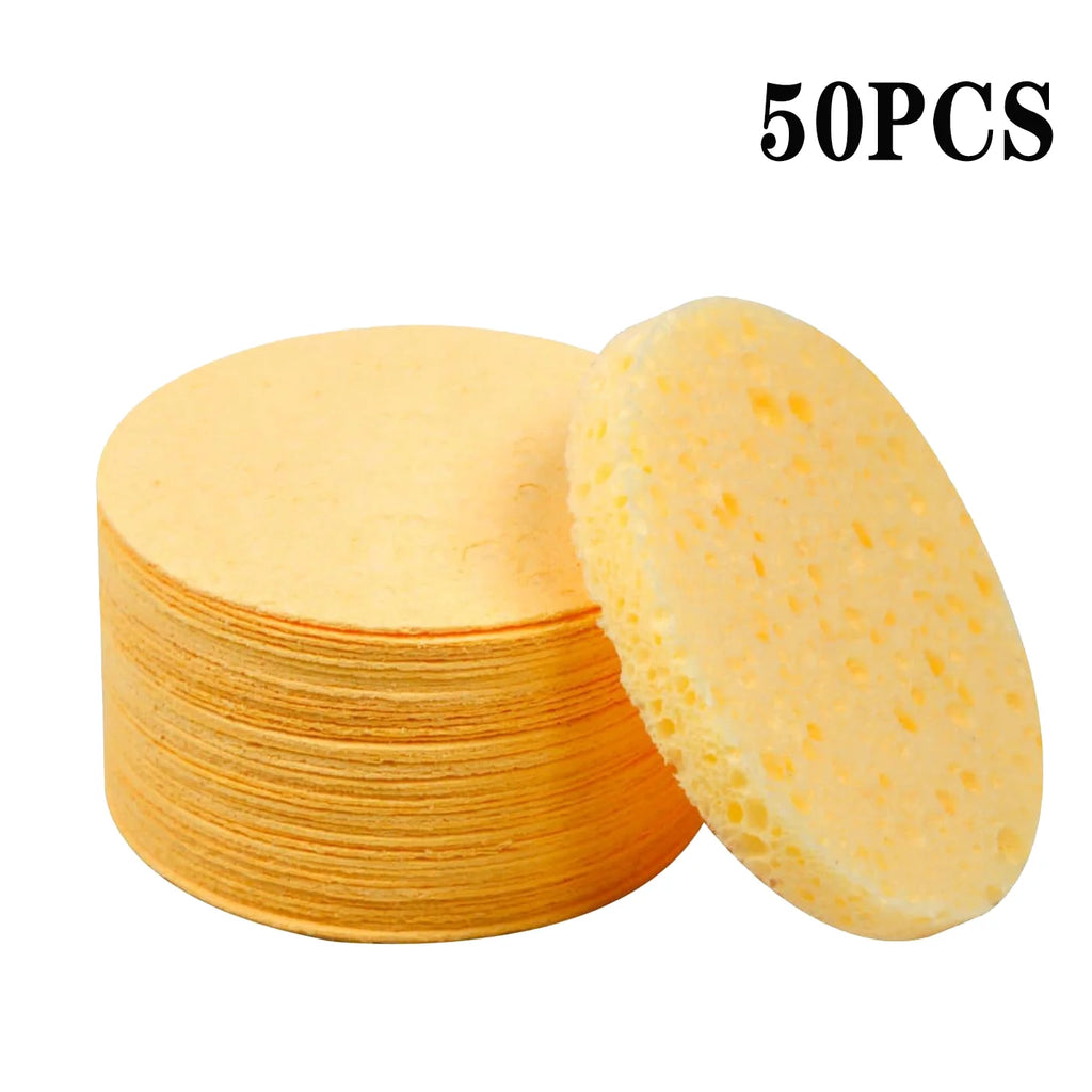50-1000PCS Compressed Facial Sponge Strong Absorbent Cleansing Pads Latex Free Exfoliating Makeup Sponge Skin Care Sponge