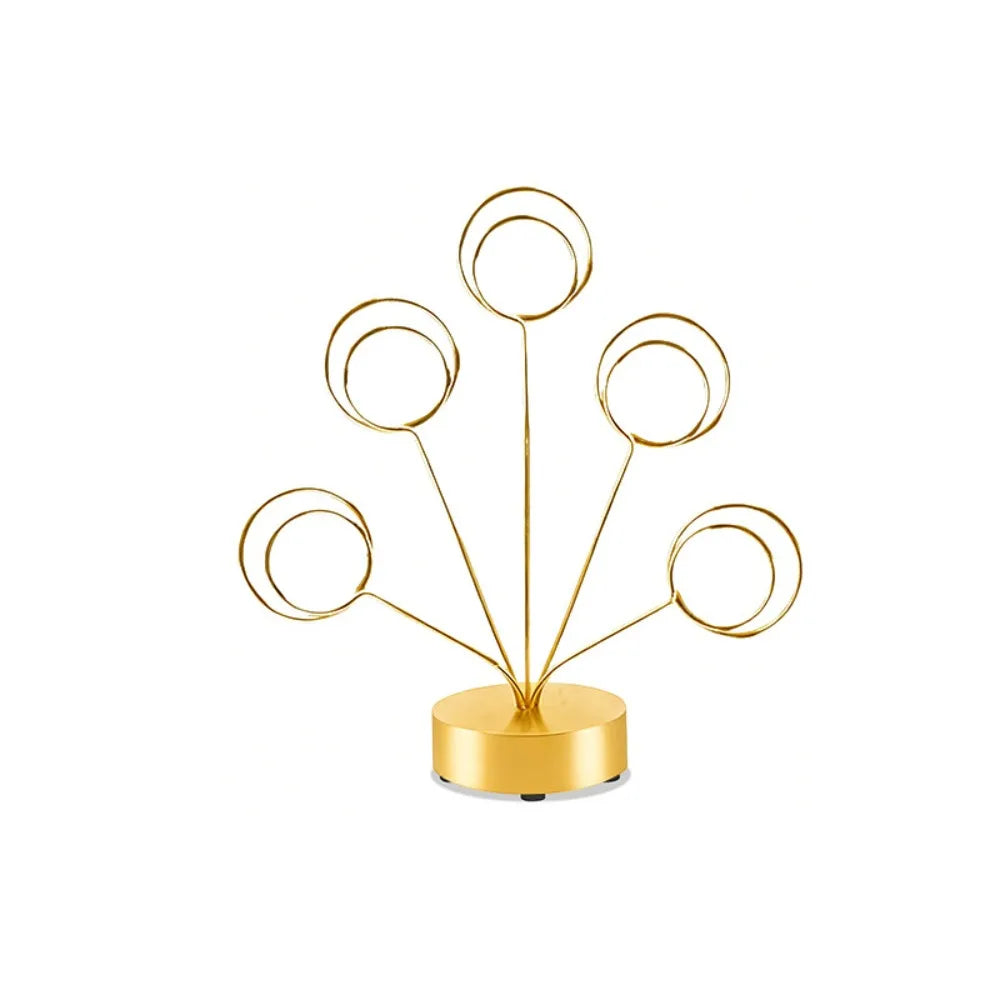 Multifunctional Creative Note Clips Stable Heart/Round Business Card Holder Portable Vertical Desktop Card Clamp Party Supplies Oasis Select Gold Round