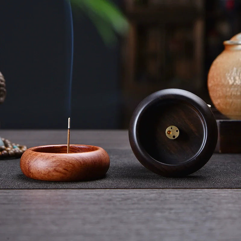 Solid Wood Incense Holder Bowl – Ash Catcher for Stick Incense Incense Holder Oasis Select