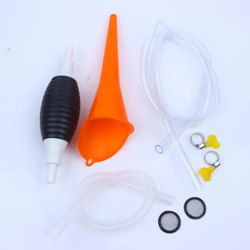 1 Set Plastic Oil Funnel Right Angled Funnel Car Motorcycle Multi Caliber Refueling Funnel Kit Detachable Nozzle And Filter Oasis Select