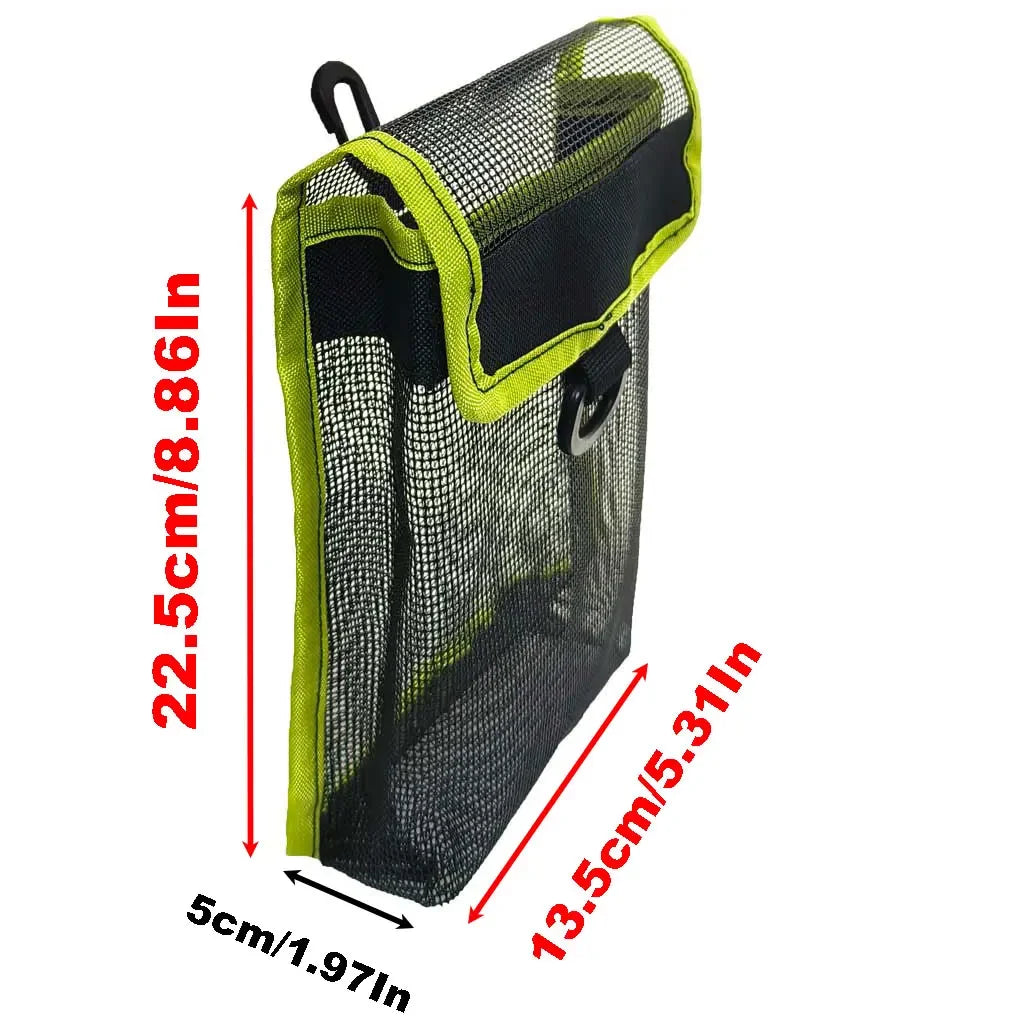 Scuba Diving SMB Storage Bag Tech Cave Diving Signal Tub Reel Snap Sausage Buoy Diver Safety Marker Buoy Mesh Carry Pouch Oasis Select