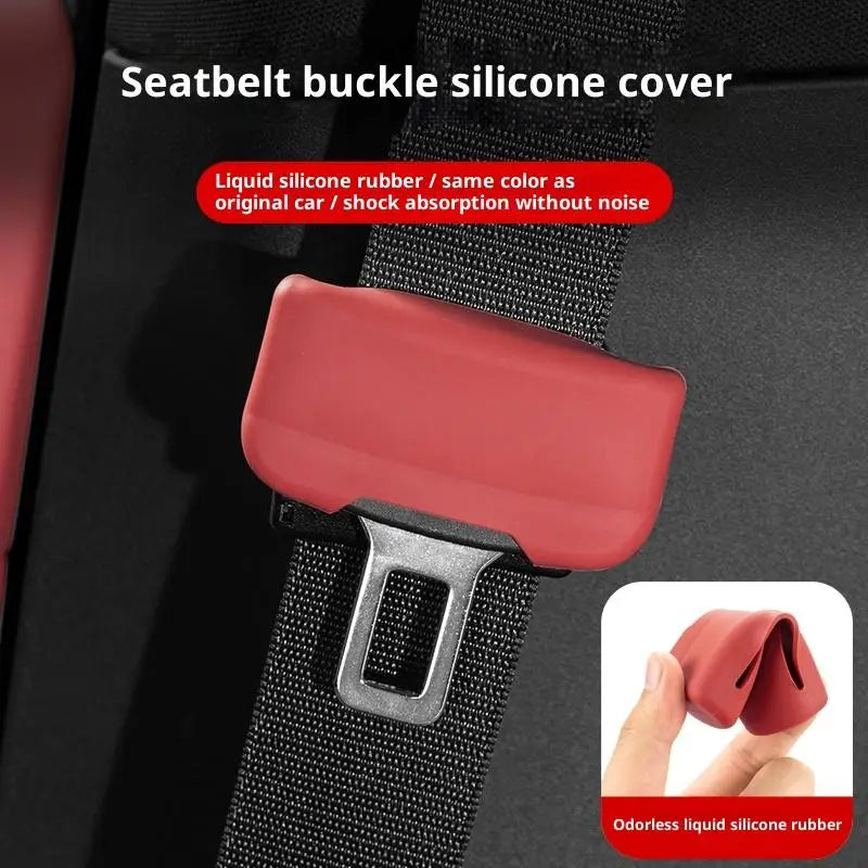 1/2Pcs Car Seatbelt Buckle Covers, Silicone Anti-scratch Guard, Auto Interior Accessories Oasis Select