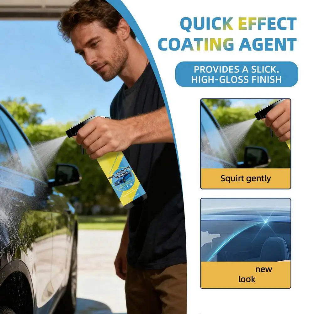 Car Automotive Nano Ceramic Coating Spray Hydrophobic Paint Sealant Polishing Liquid High Gloss Long Lasting Protection Oasis Select