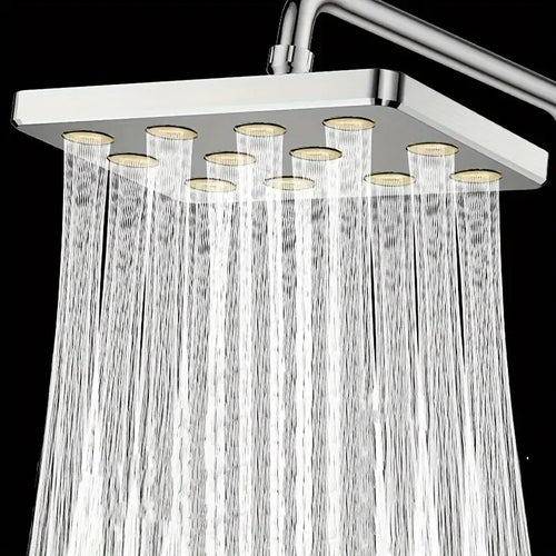 10-Inch Square Rainfall Shower Head | High Pressure Anti-Clog Rainfall Shower Head Oasis Select