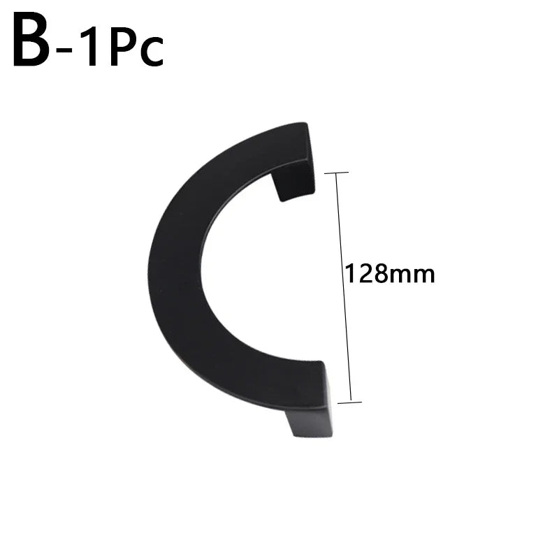 European Modern Minimalist Semi-Circular Knob Zinc Alloy Cabinet Drawer Shoe Door Pull Furniture Handle Oasis Select B-128mm