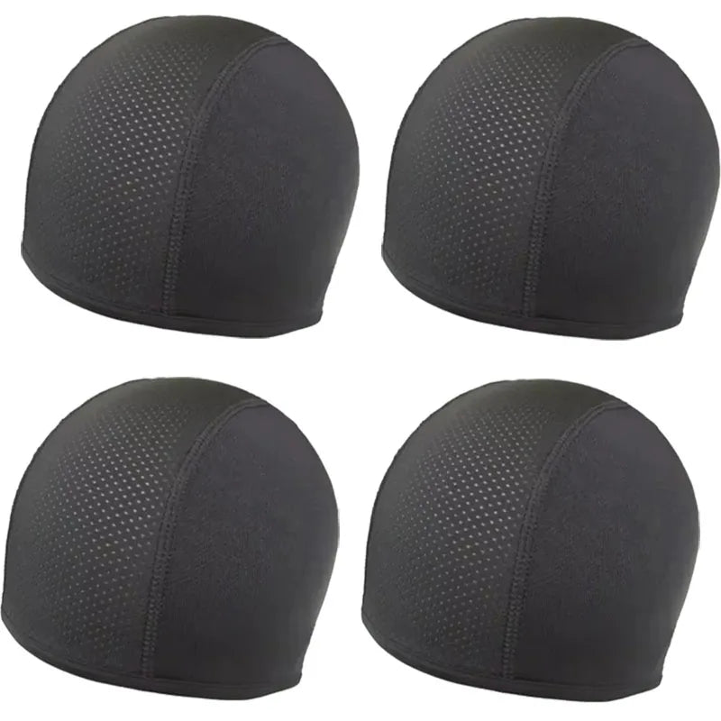 2/4/6pcs Motorcycle Helmet Inner Cap Hat Quick Dry Breathable Hat Racing Cap Under Helmet Beanie Cap Motocross Motor Helmet Hat Oasis Select 4pcs Black