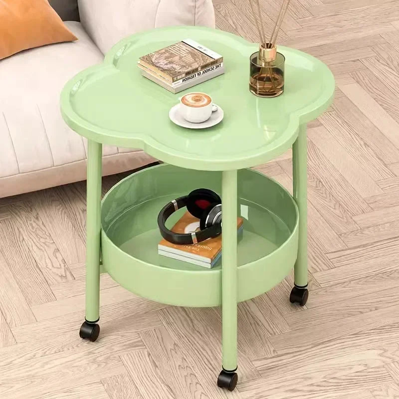 Multi-functional Side few Double sofa side cabinet Table mobile shelf Small coffee table sturdy and durable Oasis Select Matcha green-sj-2 1