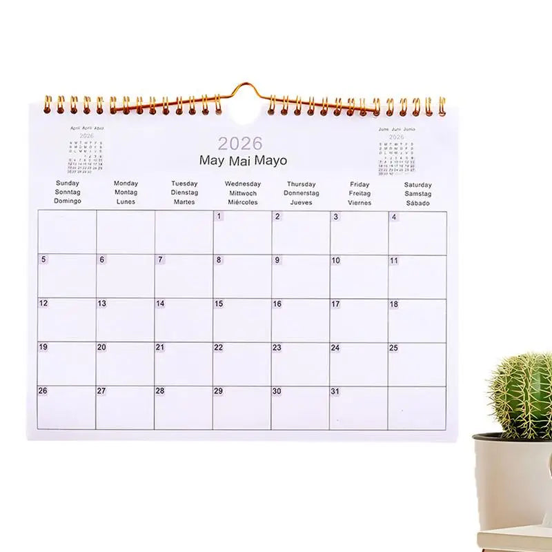 Calendar 2025 20252026 Calendar Planner Multilingual Coil Planner Agenda Organizer Scheduling For Home Office School Classroom Oasis Select