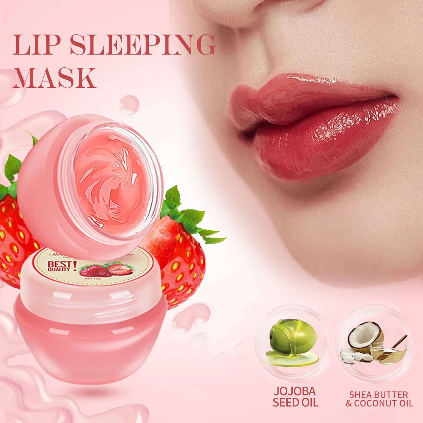Sleeping lip mask gift box 10g×6PCS lip balm set moisturizes lips, smoothes, and is a universal in the morning and evening Oasis Select
