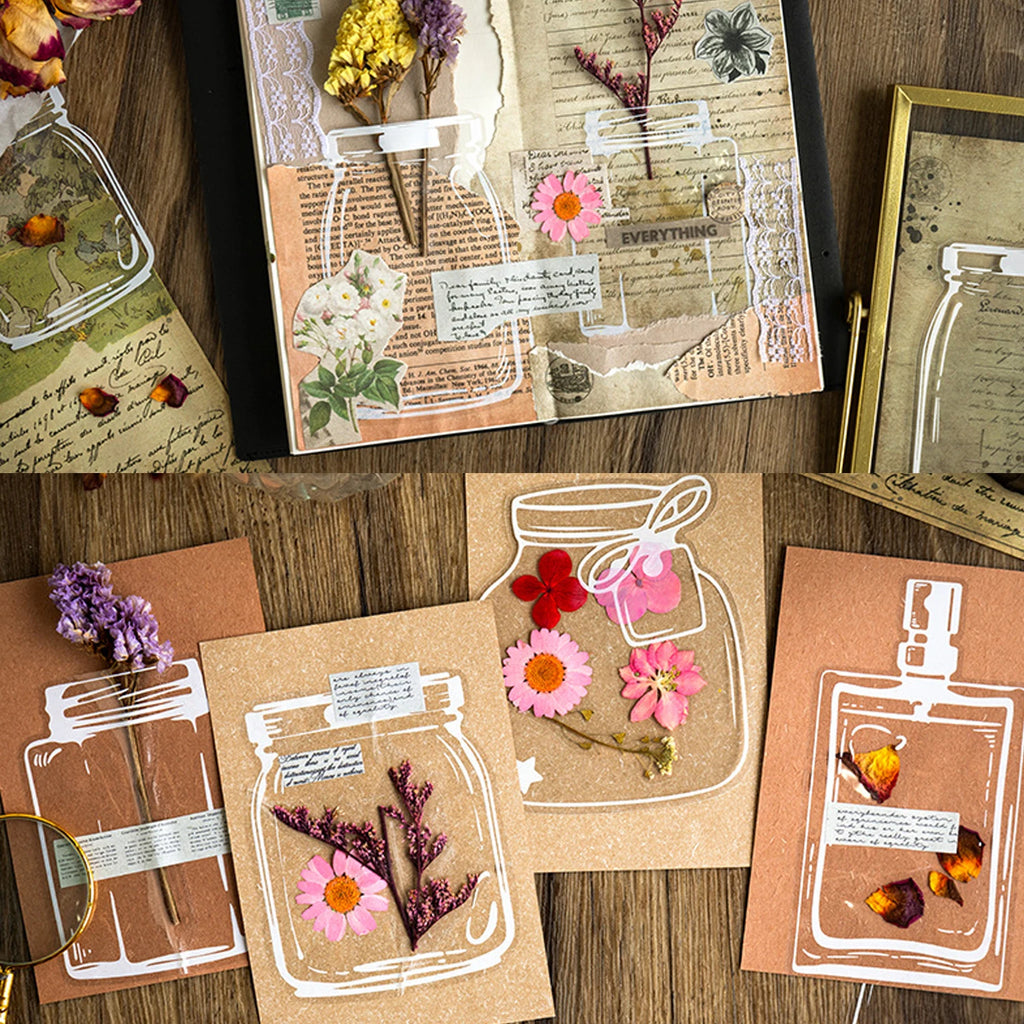 20pcs DIY handmade creative bookmarks, plant specimen collection cards, Carolfan transparent dried flower bookmarks Oasis Select