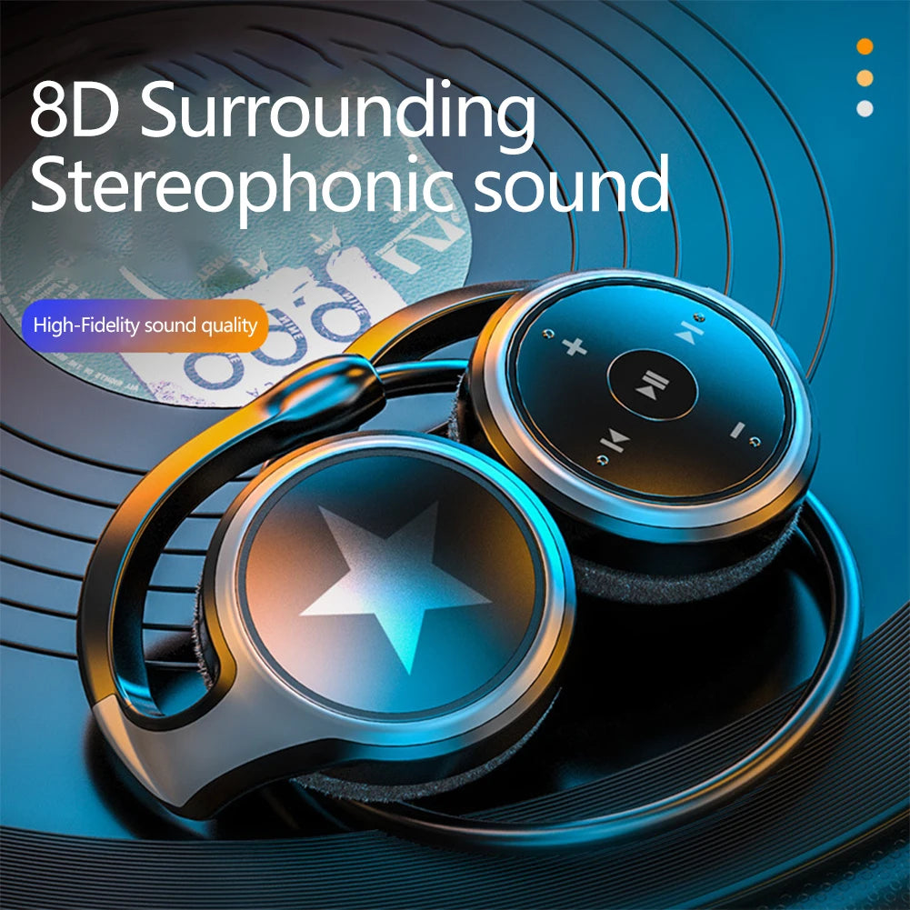TWS Sport Headphone Wireless Bluetooth 8D Surround Heavy Bass Hifi Music Bluetooth Earphones With Mic Support FM/TF Card Oasis Select