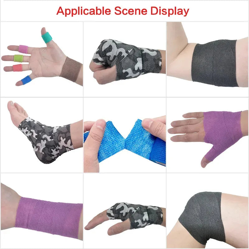 1/15/48Rolls Self Adhesive Bandage Wrap,Cohesive Bandage Wrap For Sport And Athletic,Orange Breathable Vet Wrap For Wounds Oasis Select