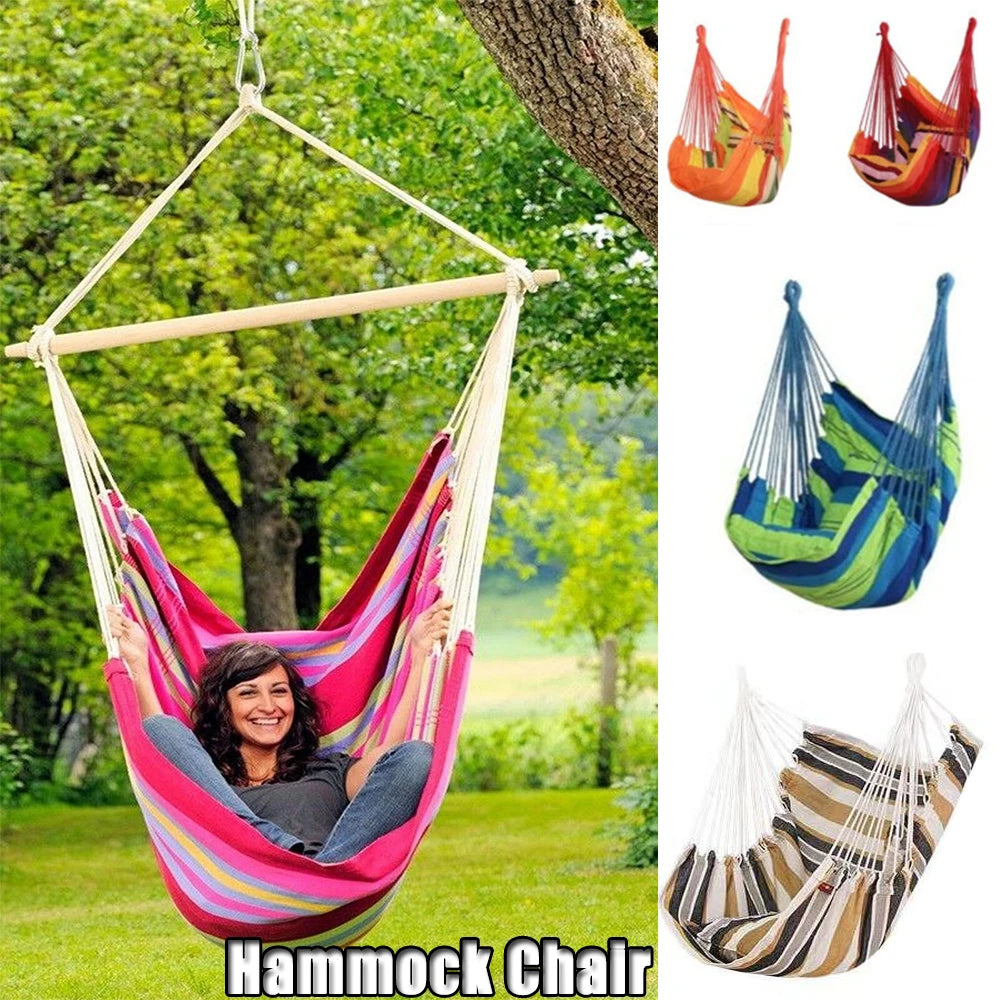 Outdoor Indoor Camping Rope Bed Home Garden Hanging Chair Fabric 120KG Hanging Hammock Hammock Chair Hammock Swings Swing Seat Oasis Select