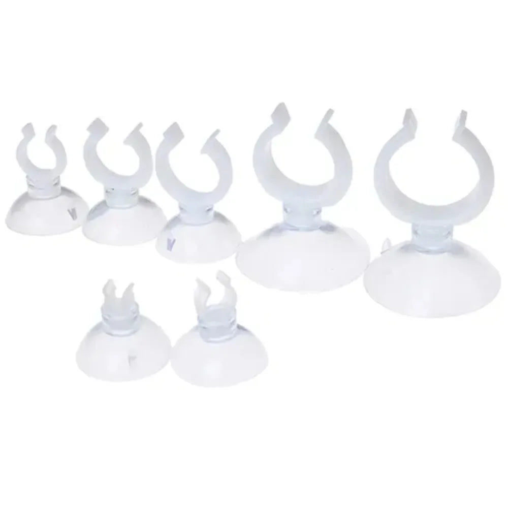 10pcs Soft PVC Aquarium Sucker Clear Multi-specification Fish Tank Suction Cup Strong Adsorption with Hook Air Hose Clamp Wire Oasis Select