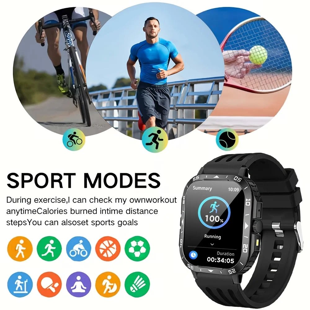 ERUN Smart Watch – Sports, Call & Music Control | 1.8" Display