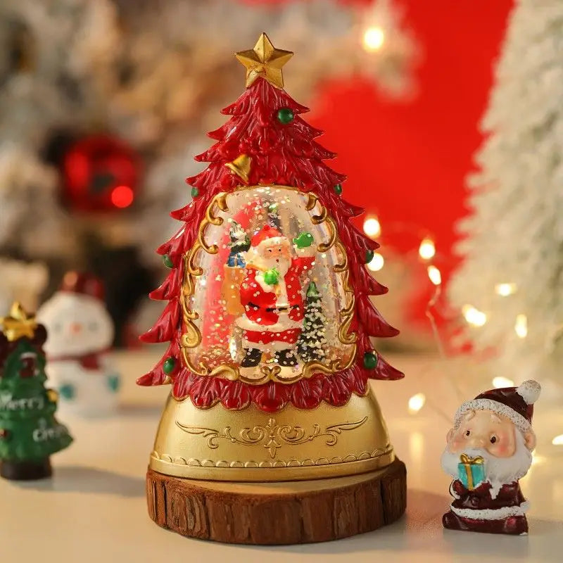 Christmas Illuminated Night Lights Decorate The Desktop with Snowflake and Christmas Wind Lanterns Creating A Festive Atmosphere Oasis Select Christmas tree2 14.6cm