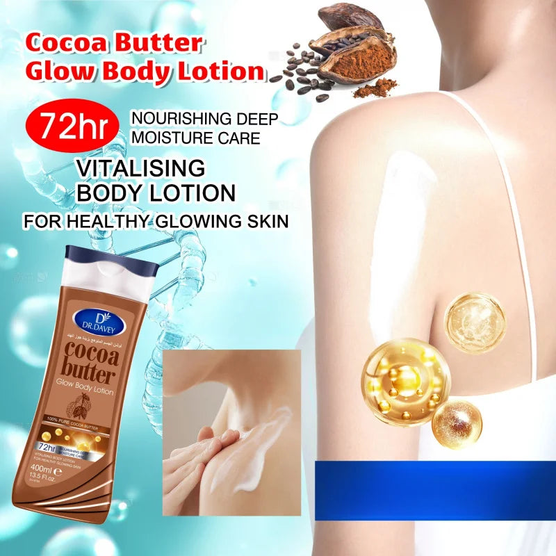 DR.DAVEY 400ml Cocoa Body Lotion – Deep Moisture, Non-Greasy
