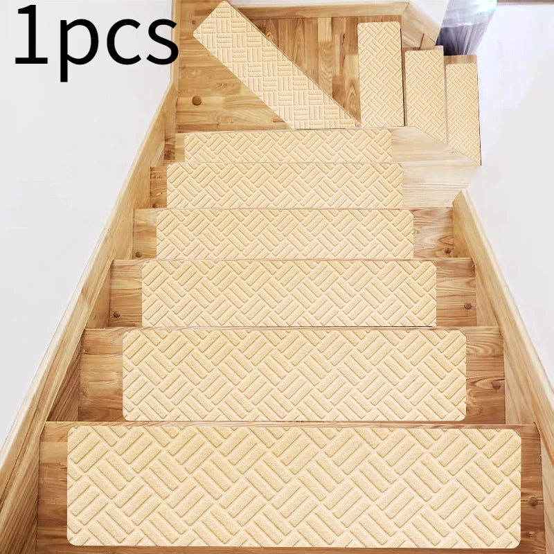 1pcs Stair mat step mat floor mat glue-free self-adhesive tpr non-slip mat brushed embossed repeated use Oasis Select 76x20.3cm 1pcs Diamond embossing 1p 2