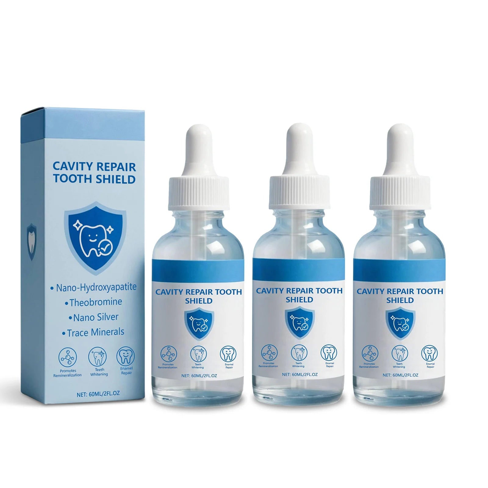 60ml Teeth Whitening Polish & Enamel Repair Gel | Oral Care Teeth Whitening Polish Oasis Select 3pcs X 60ml