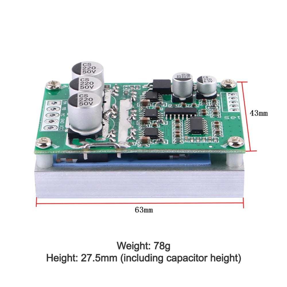 500W Brushless Hall Free Motor Driver Board DC12-36V 15A High Power Foward Reverse Speed Regulator Module Speed Controller Oasis Select