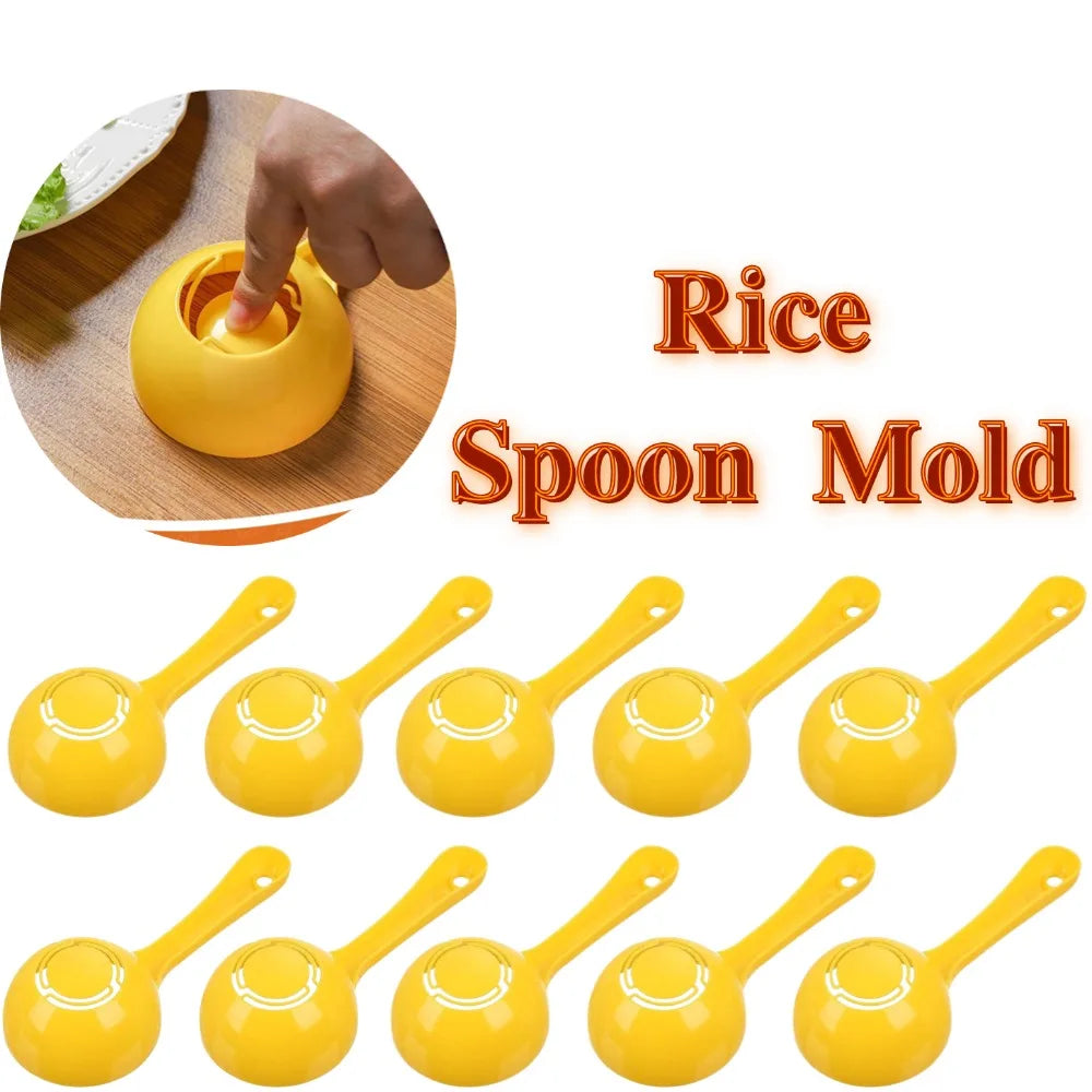 1/2pcs-Rice Spoon,Non-stick DIY Rice Scoop Mold, Rice Ball Spoon, Half Round Rice Porridge Spoon, Kitchen Accessories Oasis Select