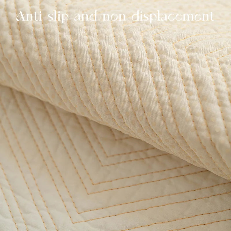 Premium Cotton Sofa Cushion Non-Slip Four Seasons Universal Sofa Mat Washable Slipcover for Straight Leather Sofa Home Decor Oasis Select