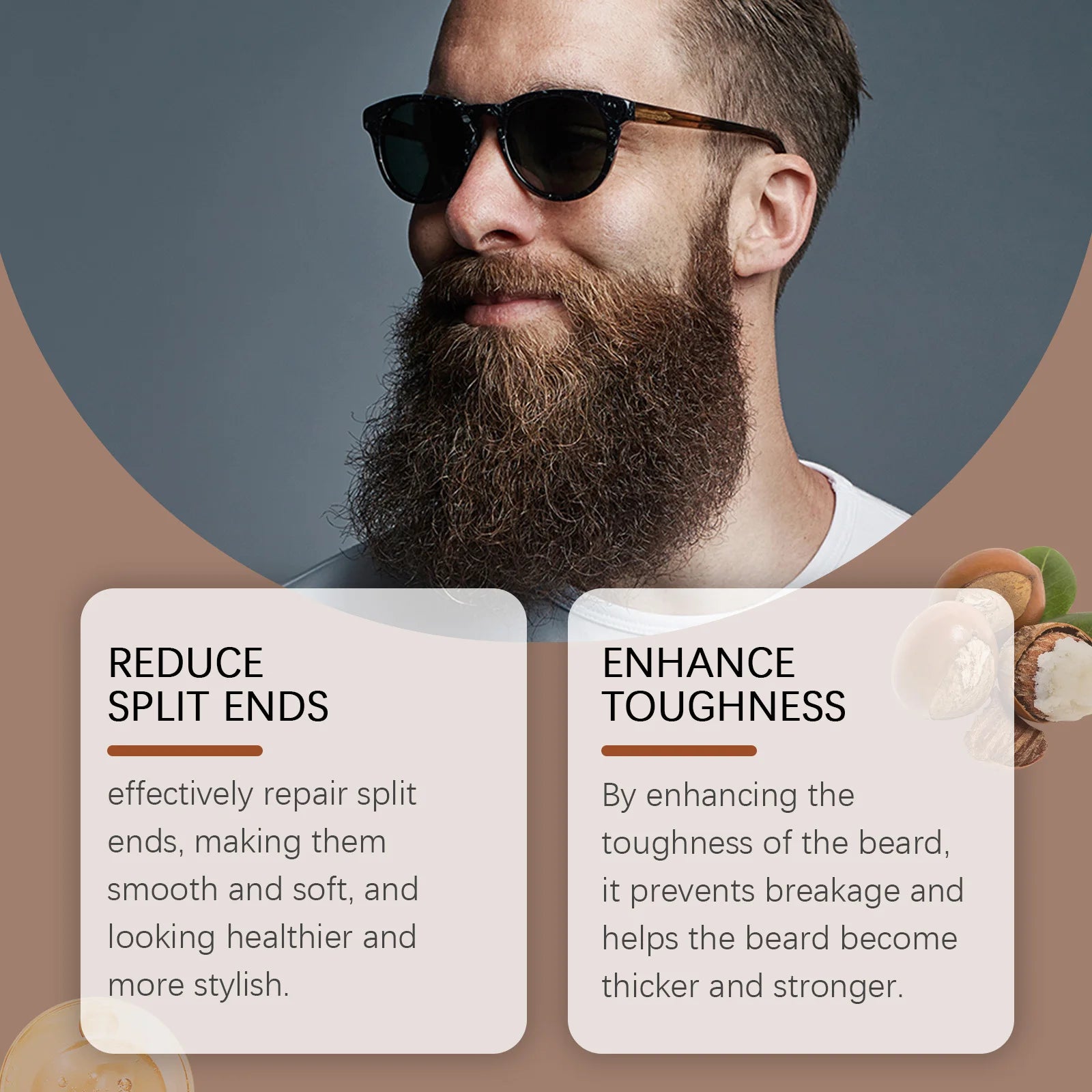 Men's Beard Care Oil, deeply moisturizing, hydrating, softening and shining for a smooth, healthy long-lasting beard Oasis Select