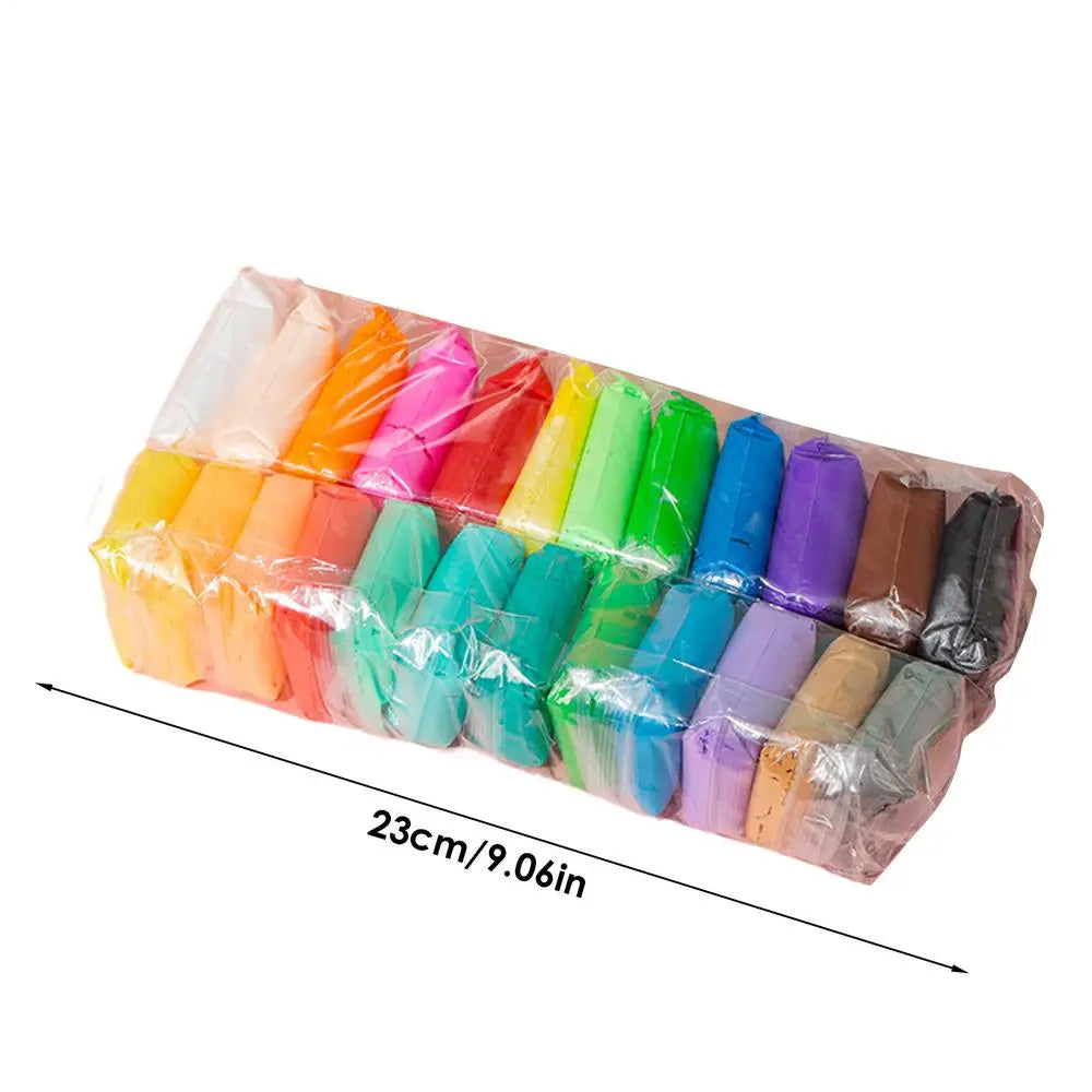 12/24/36 Colors Air Dry Clay Super Light Modeling Clay DIY Crafts with Tools Soft Creative Educational Toys for Kids Gifts Oasis Select 24pcs