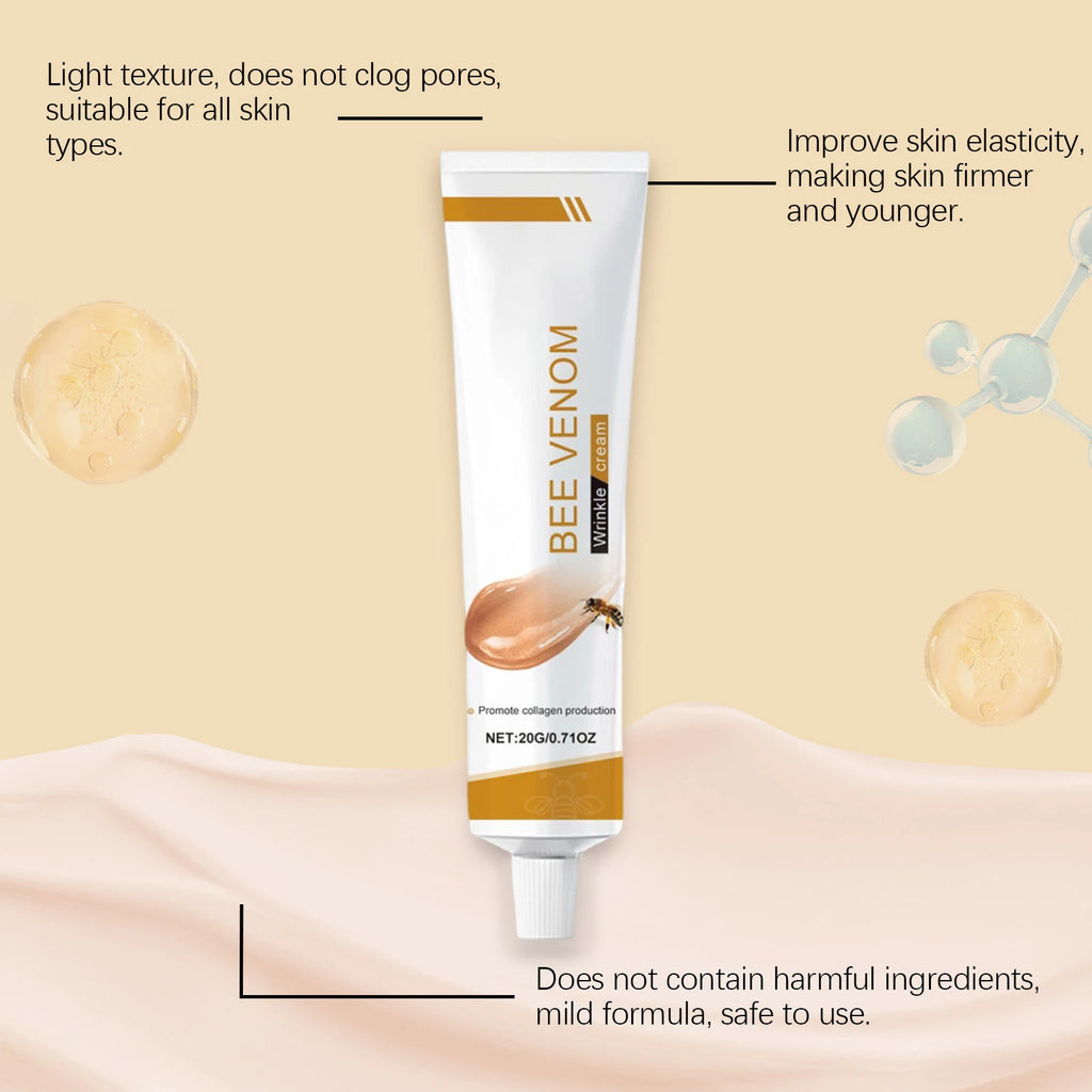 Bee Venom Wrinkle Removal Cream Firming Lifting Facial Moisturizing Deep Hydration Smoothing Fine Lines Anti Aging Face Cream Oasis Select