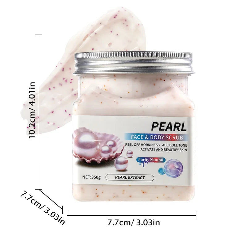 350g Body Exfoliating Scrub for Dead Skin and Keratosis Pilaris, Full-Body Deep Cleansing Coffee Scrub Oasis Select Pearl 350g