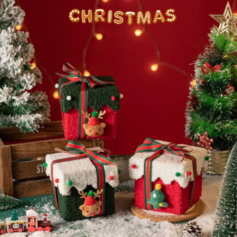 High-End Thickened Stiffened Christmas Box - Handmade DIY for Gifts, Christmas Eve Apple Storage & Festive Candy Packaging Oasis Select