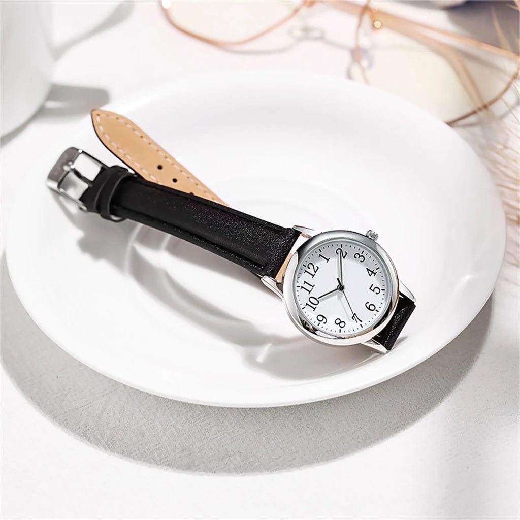 Women's Japanese Quartz Watch | Leather Strap Arabic Numerals Women's Quartz Watch Oasis Select