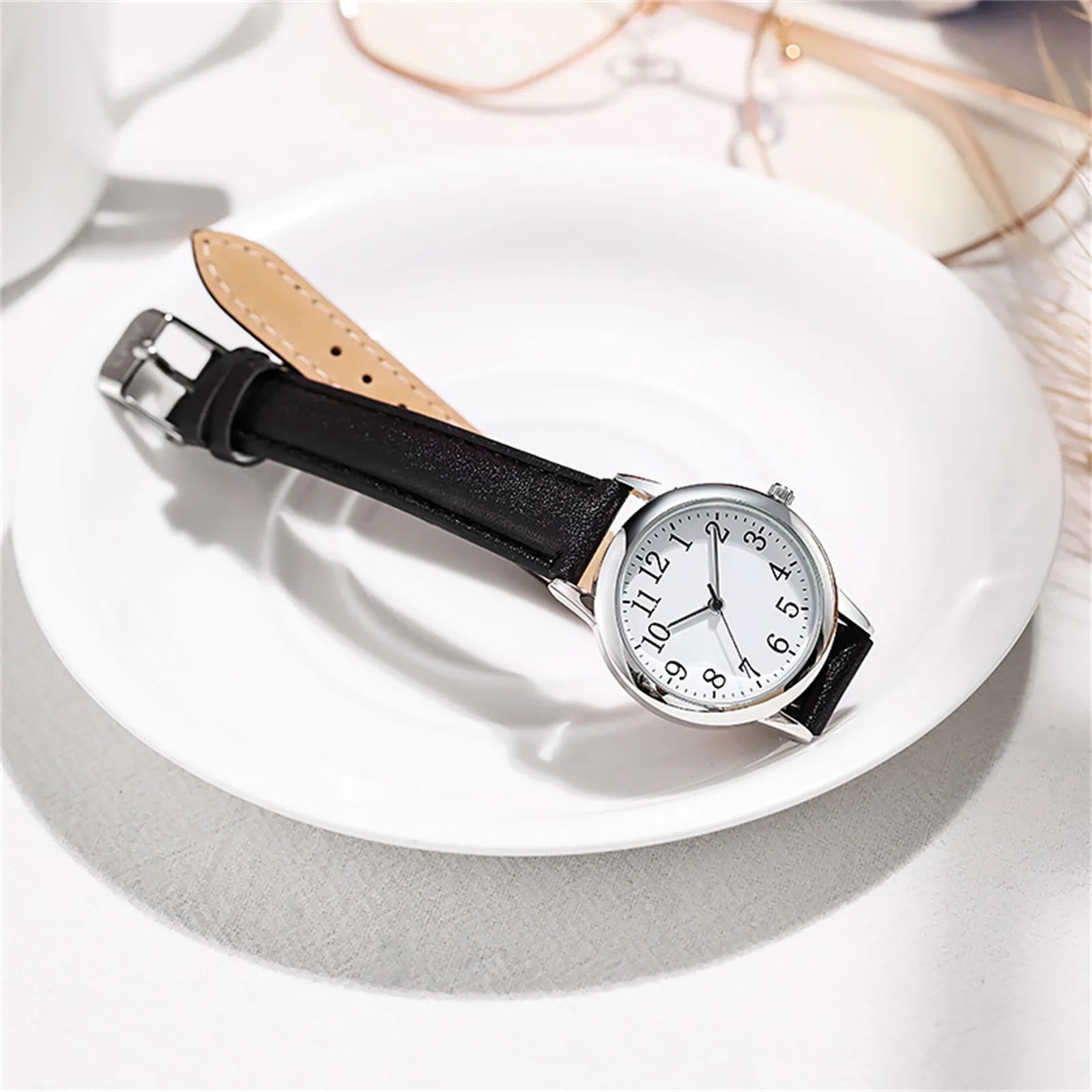 Women's Japanese Quartz Watch | Leather Strap Arabic Numerals Women's Quartz Watch Oasis Select