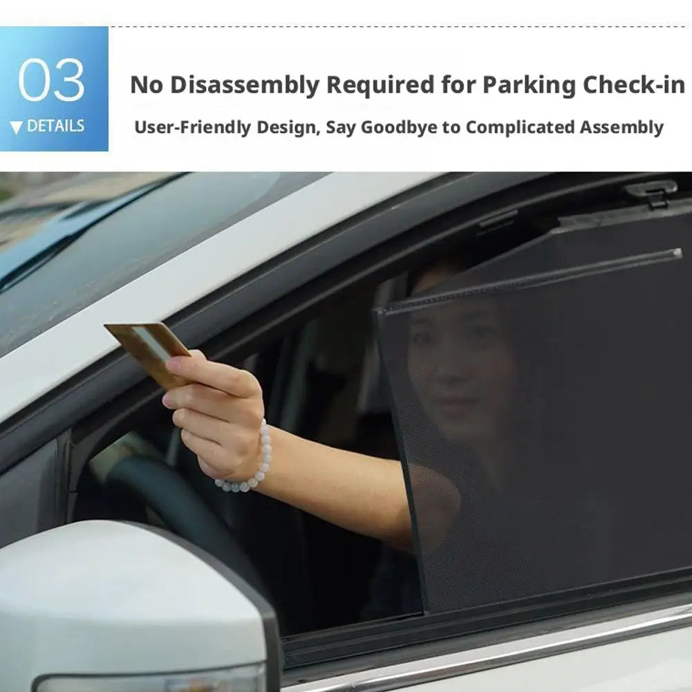 Car Auto Lifting Side Sunshade Curtain Heat Isolation Light Blocking UV Protection Heat Side Windshield Sunshade Accessories Oasis Select