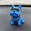 Car Ornaments Feel Comfortable Wear-resistant Green Bulldog Resin Material Car Dashboard Decoration Car Interior Accessories Oasis Select Blue Bulldog