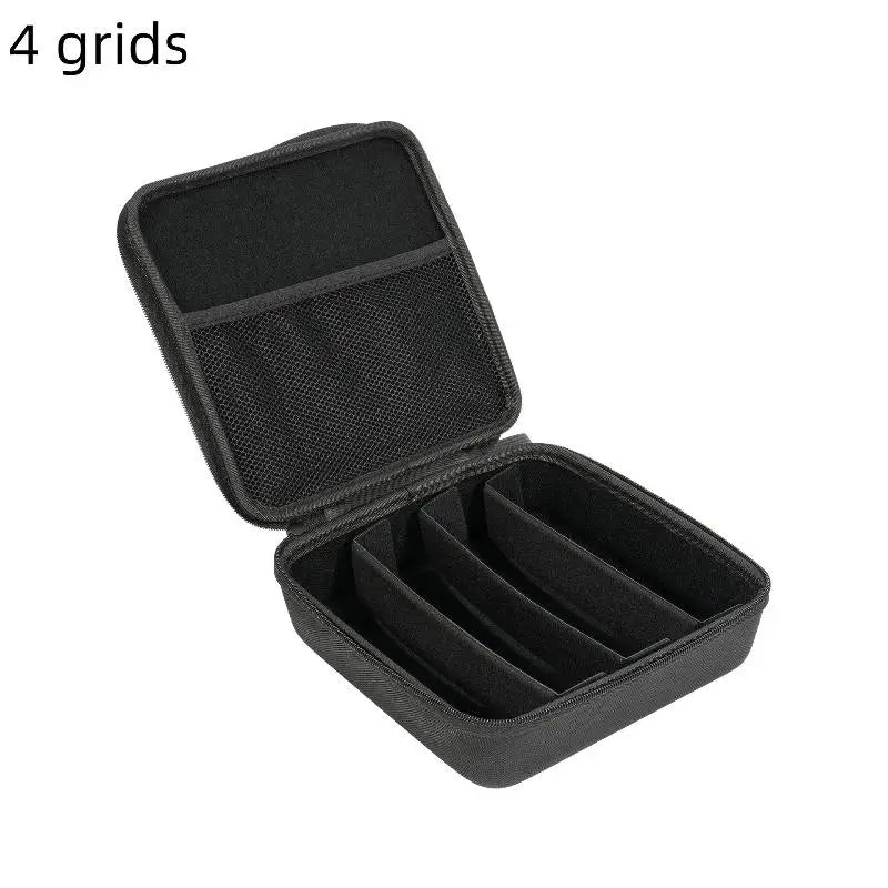 4–8 Grid Eyeglasses & Sunglasses Travel Organizer Case | Black