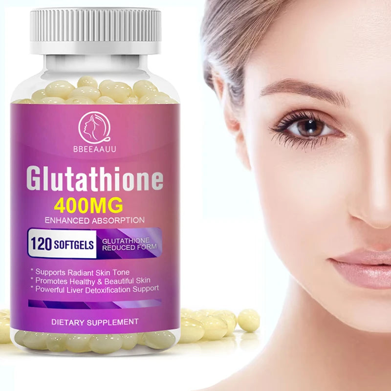 BBEEAAUU Glutathione Capsules Support Skin Whitening Improve Dullness Anti-wrinkle and Anti-aging Detox Liver Health Oasis Select