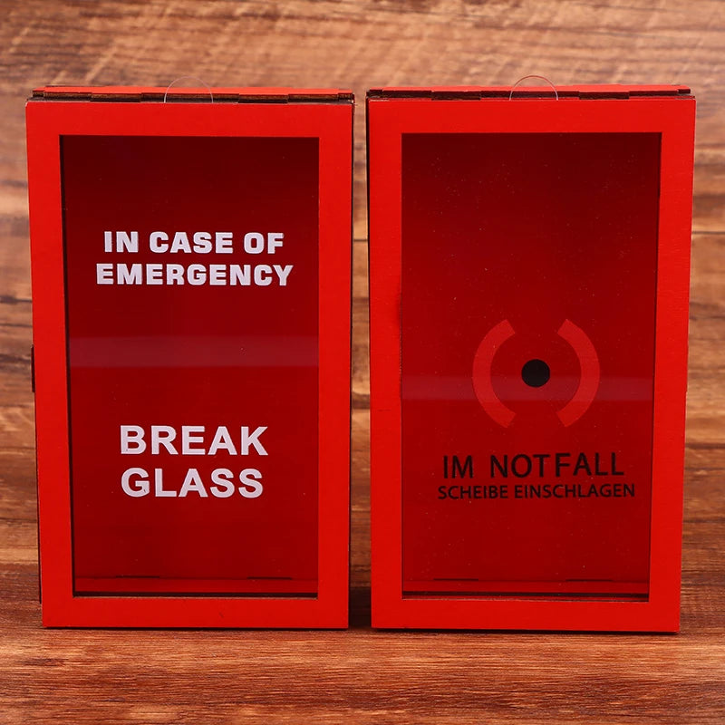 Funny Break In Case Emergency Gift Box With Hammer Gift Packaging Case Red Gag Gift Organizer For Birthday Holiday Oasis Select