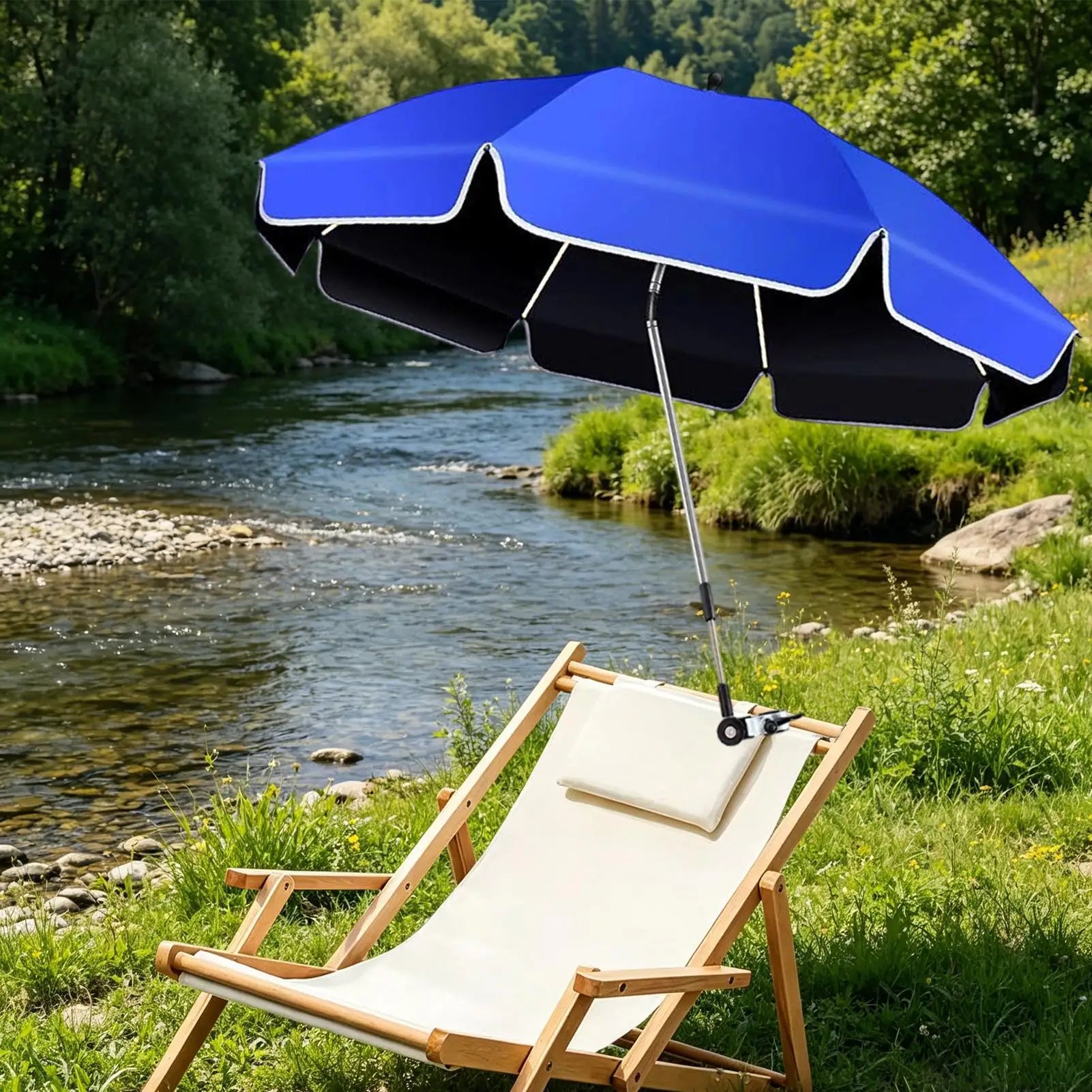 360° Clip-On Chair Umbrella | UV Canopy Beach & Camping
