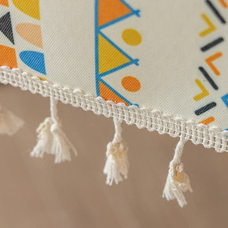 Bohemian Cotton Linen Do-in Tablecloth Rectangular Tassel Waterproof Greaseproof Table Cloth Oasis Select