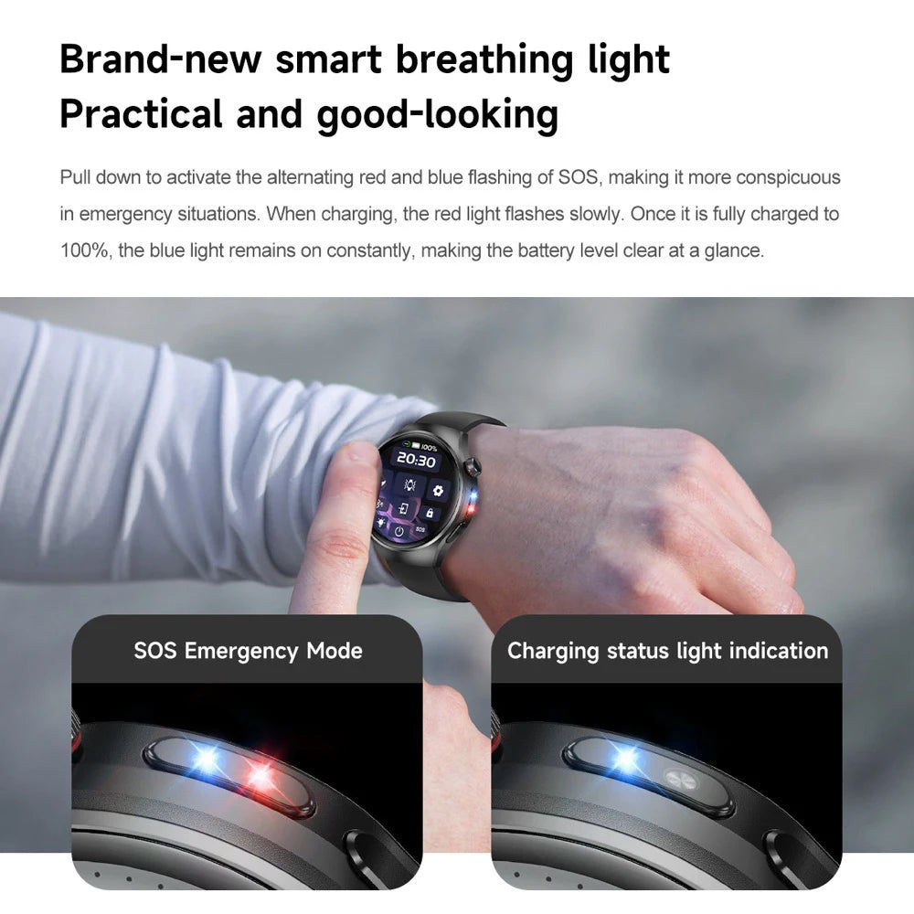 Alarm Clock Sports Blue Tooth Call Smartwatch SOS Breathing Light Gesture Touch Control Fitness Health Compass Music Smart Watch Oasis Select