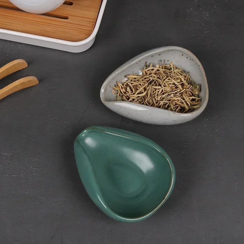 Ceramic Teaspoons Kung Fu Tea Set Accessories Tea Tray Ornaments Retro White Porcelain Celadon Tea Spoon Shovel Oasis Select