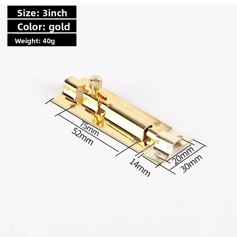 Black Door Lock Barrel Aluminum Alloy Door Lock Latch for Home Hardware Gate Safety Door Bolt Tower Window Catch Lock Silver Oasis Select 75mm 4