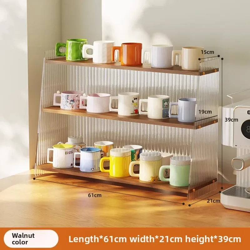 Multi-functional Desktop Shelf Acrylic Cup Holder Water Household