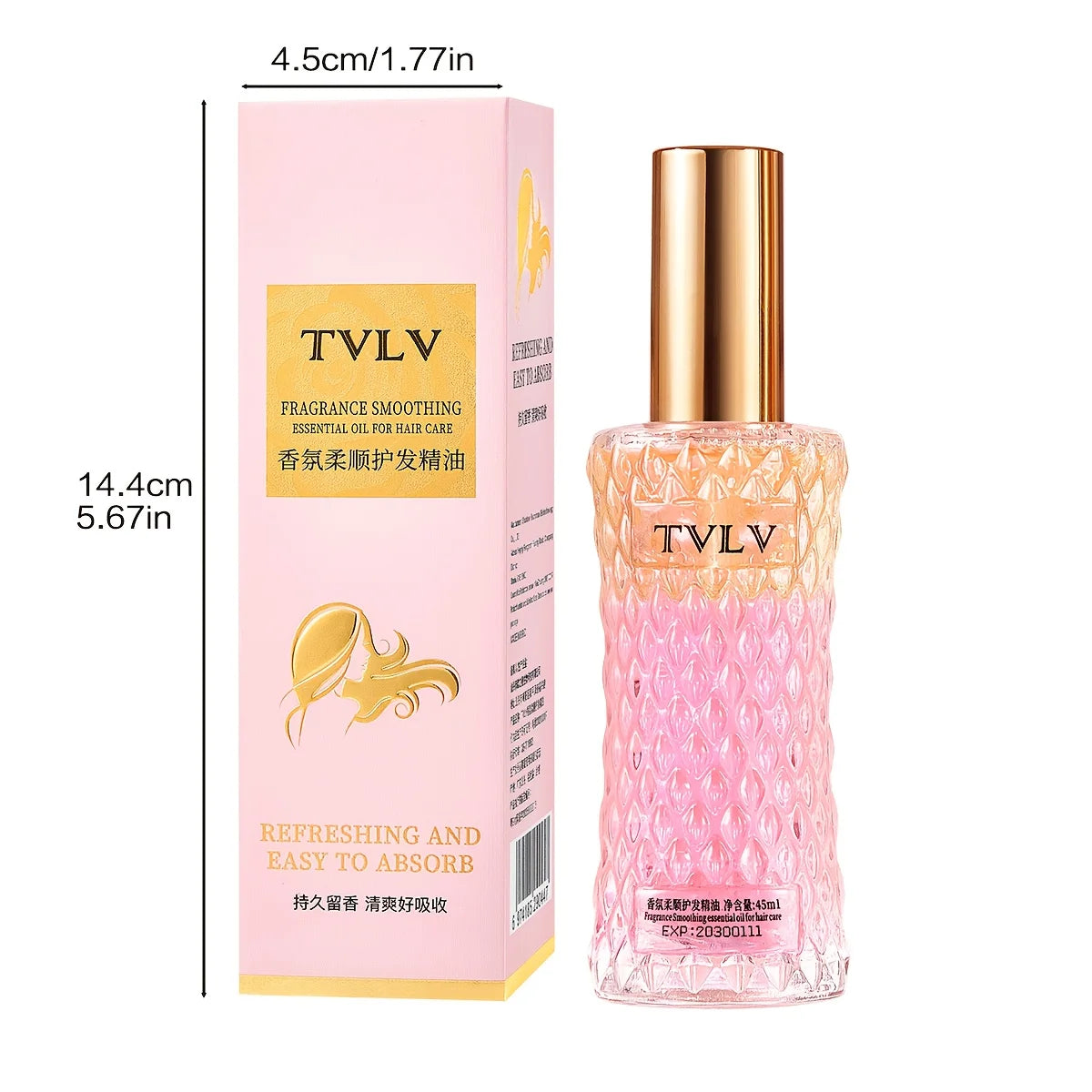 Romantic Fragrance Hair Care Essential Oil Spray, Fragrance Hair Conditioner, Smoothing Hair Oil Anti-Frizz, Moisturizing and Nourishing, Heat Protection, Long-Lasting Fragrance, Refreshing and Easily Absorbed Hair Care Spray Oasis Select