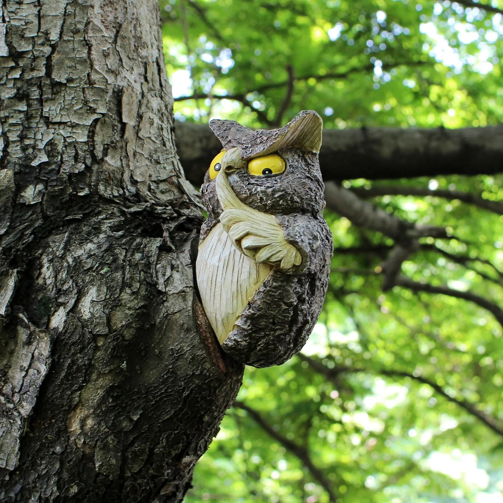 Owl Tree Hanging Garden Ornament – Resin Animal Decoration Garden Tree Ornament Oasis Select