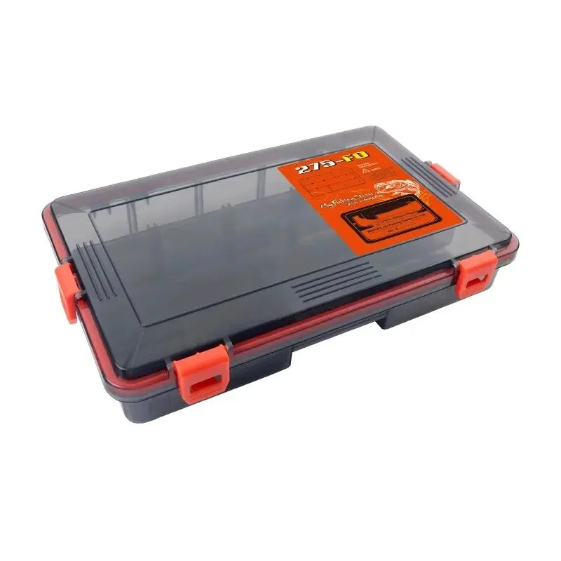 Fishing Tackle Box Large Capacity Waterproof Accessories Hook Storage Lure Bait Tray Storage Lure Bait Organizer Boxes Oasis Select small orange