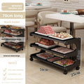 Household shelves Multifunctional kitchen preparation Multi-layer hot pot trolley Finishing shelves Storage racks Movable Oasis Select Pulley 3 layers 70
