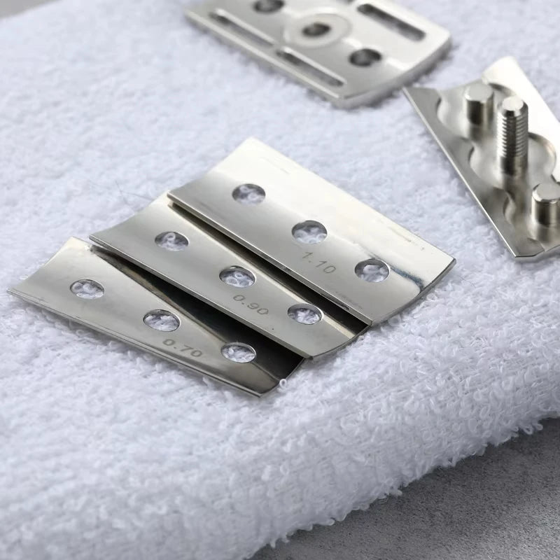 2026 New Arrival！YAQI Trifecta Adjustable 316 Stainless Steel Polished Safety Razor Head with Different Blade Gaps Oasis Select